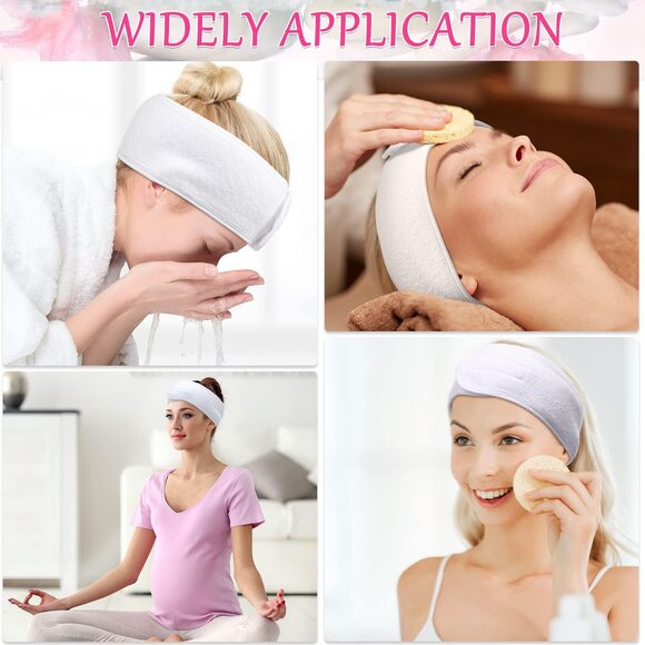 3544 30 Pack Spa Headband Facial Esthetician Hair Wrap Adjustable Makeup main image 5